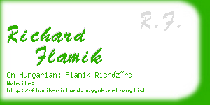 richard flamik business card